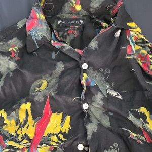 All Saints Multicolor Cosmonaut Relaxed Fit Satin Mens Large